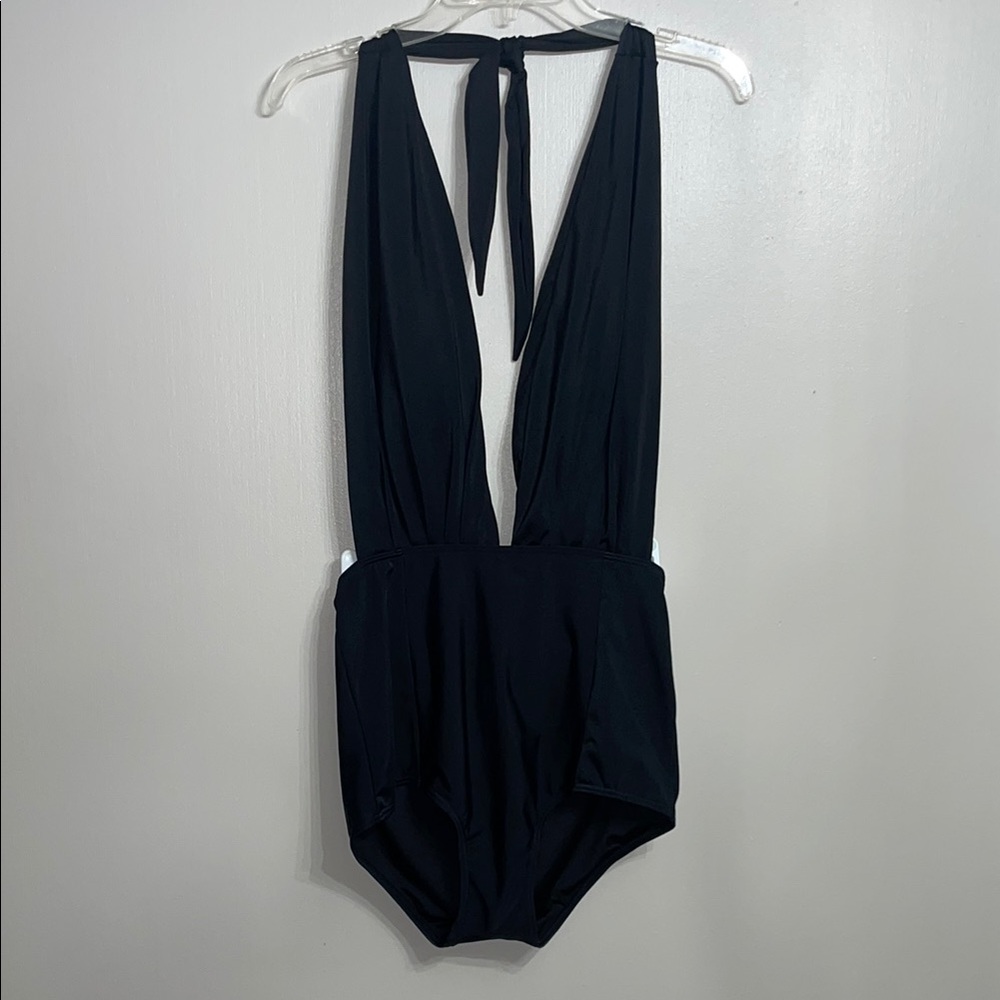 Black Halter One-Piece Swimsuit